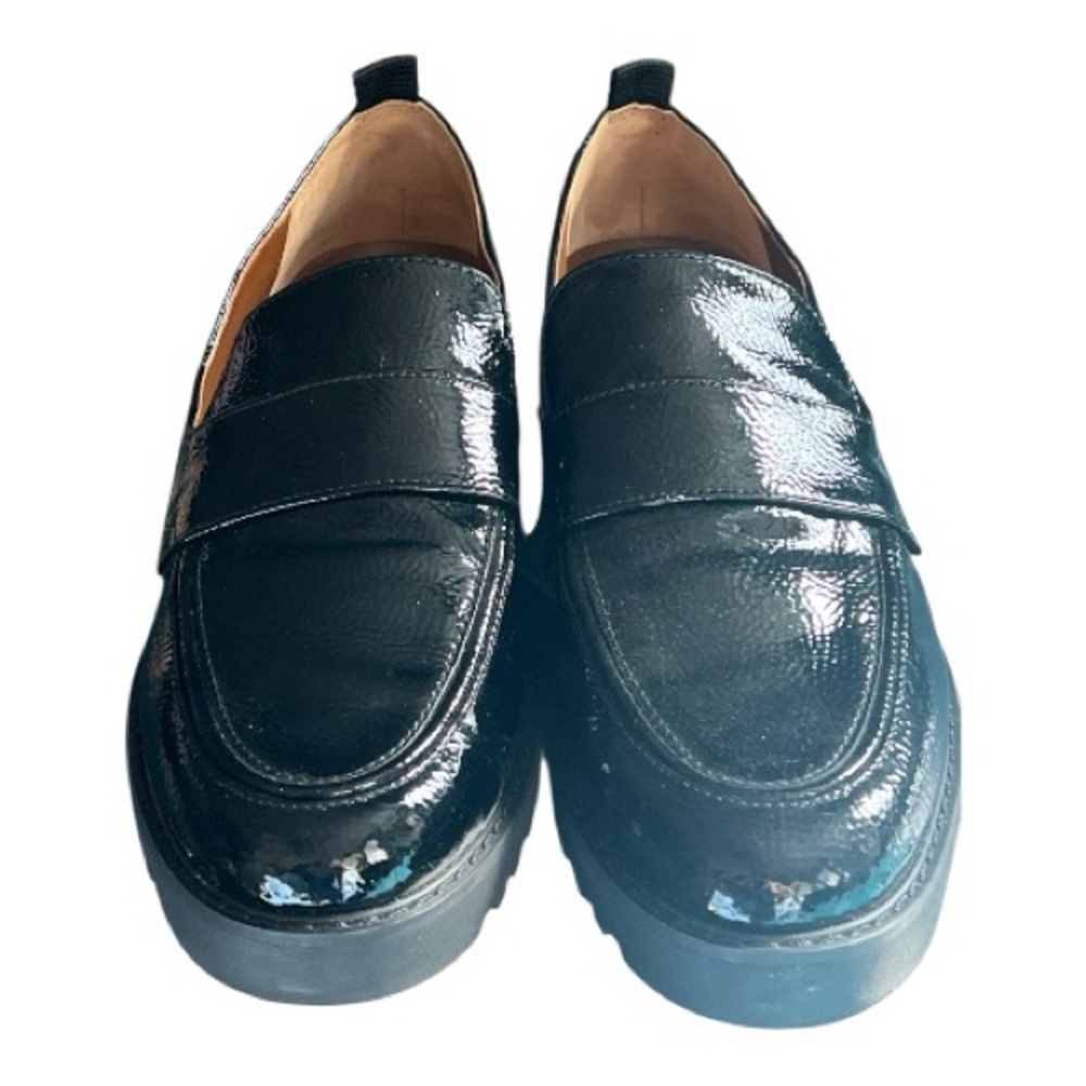 Franco Sarto Shiny Black Patent Leather Women’s Loafers Size 10M NWOT - Picture 4 of 8